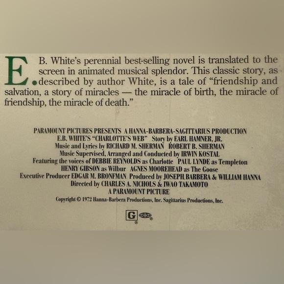 Charlotte's Web - VHS Factory Sealed - Debbie Reynolds - McDonald's Edition 1993 - Picture 3 of 5